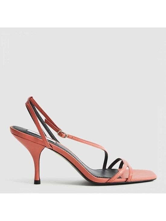 Reiss Shoes - Reiss "Bali" Leather Strappy Coral Heels